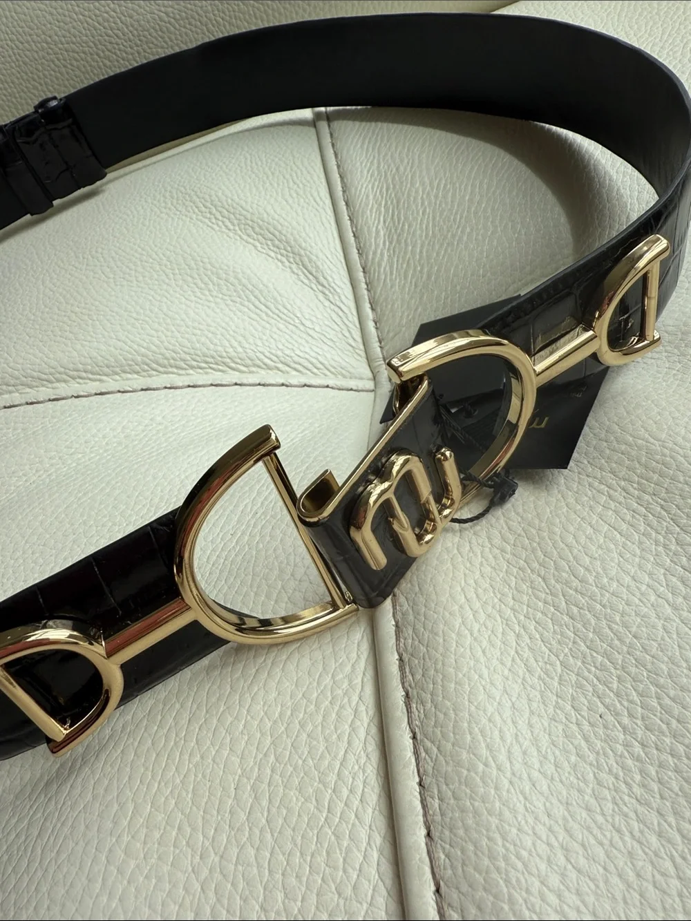 Maje Double M Leather Belt